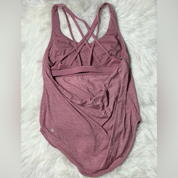 Lululemon Moment to Movement Tank Top Cherry Tint 2 in 1 Pink Red - Picture 3 of 5
